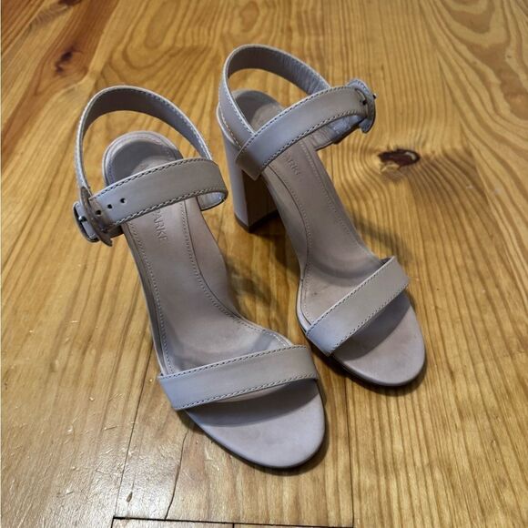 Marion Parke Strappy Leather Sandal Block Heel Nude Tan Women’s EUR 38.5 / US 8 - Picture 7 of 11